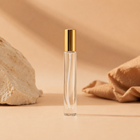 Flacons vaporisateurs de parfum de voyage 20 ml avec bouchon doré, argenté ou noir, surface sérigraphiée, atomiseurs à capuchon pulvérisateur