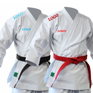 SINEWY Taekwondo Uniform Kids <b>White</b> 100% Cotton Breathable Regular Fit With Logo Front Print Oem Service - Product Image 1