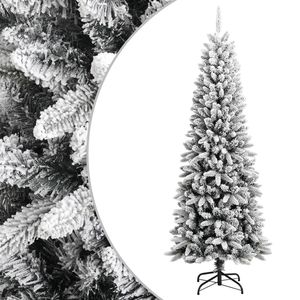 Árbol de Navidad Grande Blanco y Verde de PVC, PE y Acero - Product Image 1