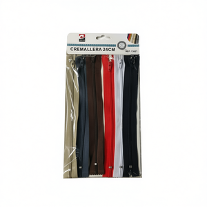 Fermeture éclair colorée de 24 cm pour travaux manuels artistiques - Product Image 1