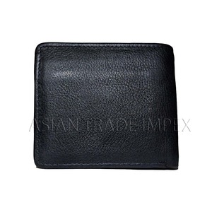 Portefeuille court homme en cuir véritable léger de haute qualité, pliable, avec logo personnalisé, en polyester durable, fabriqué en usine, prix de gros 2026 - Product Image 4