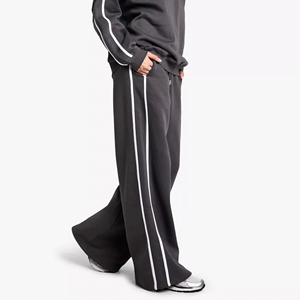 <b>Women's</b> Customised Polyester/Cotton Terry Jogger Sweatpants Elastic Waist Flat Regular Fit Straight Leg Winter Custom Printed - Product Image 2