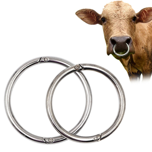 Anillo Nasal de Latón de Primera Calidad de 3 Pulgadas con Tornillo, Instrumento Veterinario para Control de Ganado, Herramienta Duradera para Manejo de Ganado en Granjas - Product Image 6
