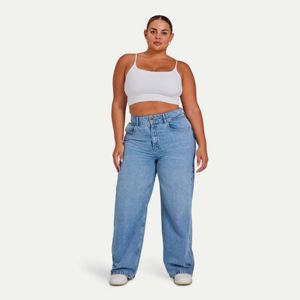 Venta Directa de Fábrica OEM, Jeans de Mezclilla para Mujer, Cintura Alta, Corte Recto y Holgado, Pantalones Vaqueros Holgados para Damas - Product Image 2