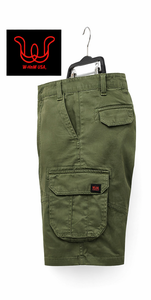 Shorts cargo en coton pour homme, taille mi-haute, fermeture boutonnée, multi-poches, décontractés, utilitaires, pour l'été et les activités de plein air - Product Image 4