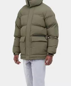 Luxury Designer <b>Men's</b> Regular Branded <b>White</b> Plus Size Hooded Puffer <b>Jacket</b> with Zipper Closure Waterproof Features Spring - Product Image 1