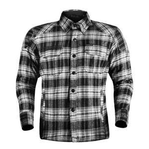 CE Armored Motorcycle <b>Flannel</b> Riding <b>Jacket</b> Unisex % Cotton Lined Breathable 140g Protective Biker Shirt Removable Padding - Product Image 1