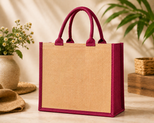 Custom Printed Geometric Pattern Premium Laminated Jute Tote <b>Bag</b> Rope Eco-Friendly Reusable Shopping <b>Wedding</b> <b>Gift</b> <b>Bag</b> 36x33x16cm - Product Image 6