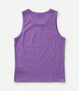 Men's <b>Purple</b> Sleeveless <b>Tank</b> <b>Top</b> O-Neck Solid Color Knitted Casual Wear - Product Image 2
