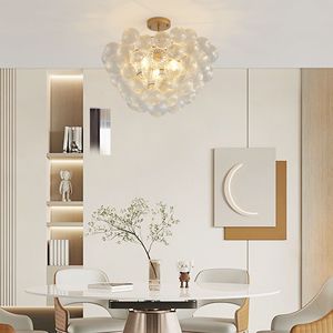 Lampadario a sospensione dorato da 20 pollici con paralume a globo in vetro trasparente per soggiorno, sala da pranzo, cucina (non regolabile) - Product Image 3