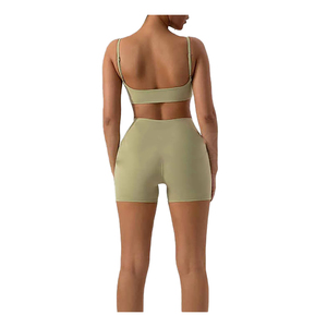 Ensemble de soutien-gorge de sport respirant en Spandex/Nylon de haute qualité pour femme, avec logo personnalisé sur le devant, idéal pour le fitness et le yoga – Meilleur style - Product Image 3