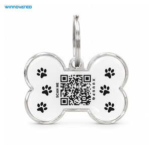 Etiqueta Inteligente <span class=keywords><strong>para</strong></span> Collar de Perro o Gato con Logotipo Personalizado, Impermeable, con Epoxy, NFC y Código <span class=keywords><strong>QR</strong></span> - Product Image 1