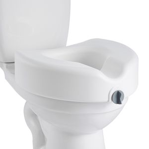 Sedile WC rialzato con capacità di 350 libbre e altezza di sollevamento di 5 pollici, rialzo per WC con apertura allargata per anziani - Product Image 1