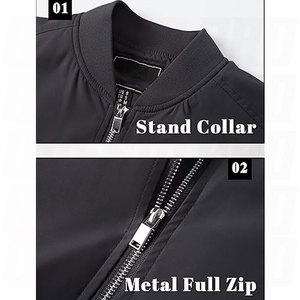 Chaquetas Bomber de Poliéster y Algodón, Bordado de Logotipo Personalizado, Impresión, Ropa Casual Urbana, Chaquetas Bomber para Hombre, Marca OEM, Proveedor al por Mayor - Product Image 5