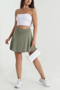 Ever Glow Women's Simple Cute <b>Bow</b> Print Spring Summer Autumn High-Waisted Knitted Pencil Silhouette Knee-Length Shorts 100% - Product Image 5