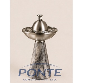 Nuevo Quemador de Incienso de Lujo en Mármol Blanco y Metal, Estilo Árabe Moderno y Minimalista, para Decoración del Hogar y Ramadán - Product Image 1
