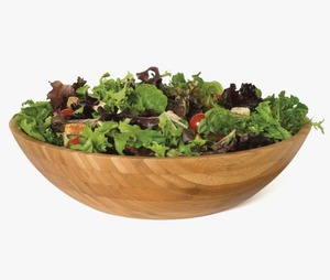 Bol de service rond en bois, fait main, design minimaliste, finition polie, motif uni, vaisselle et assiettes - Product Image 4