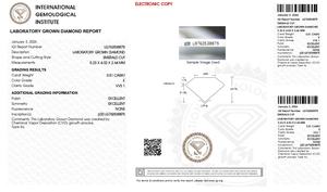 Selección de Alta Joyería, Diamante Cultivado en Laboratorio CVD, Corte Esmeralda, Color E, Claridad VVS1, 0.51 Quilates, con Certificado IGI - Product Image 2
