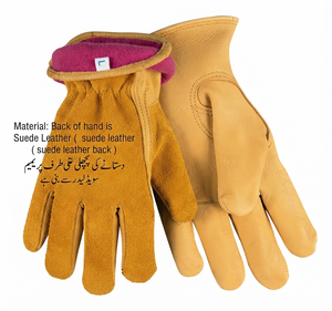 Heavy-Duty Cowhide Leather Driving <b>Gloves</b> Heat Resistance Elastic Wristlet Latex-Free Industrial Safety Hand Arm Protection - Product Image 5