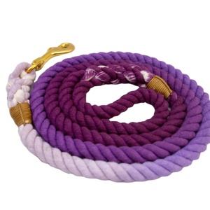 For <b>Dog</b> Walking New Custom Bulk Luxury Long Short Organic Cotton Pet <b>Leash</b> Rope Ombre <b>Dog</b> <b>Leash</b> Attractive Purple Colour - Product Image 1