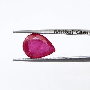 Rubis naturels de Bangkok, formes poire calibrées 10x13mm, pierres précieuses de rubis naturelles facettées en vrac pour la fabrication de bijoux, prêtes à l'emploi - Product Image 2