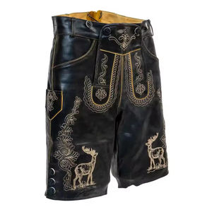 Lederhosen bavaroises de qualité supérieure pour hommes, vêtements traditionnels allemands pour l'Oktoberfest, shorts en cuir véritable - Product Image 1