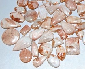 Scolecite rose naturelle, cabochon, pierres précieuses de formes variées, toutes tailles, pierres lisses en vrac, fournisseur grossiste pour la bijouterie - Product Image 3