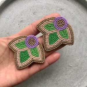 Designer Multi Beaded <b>Earrings</b> with Ceramic Beads Festive Fashion Jewelry for Women At <b>Cheap</b> Price - Product Image 6