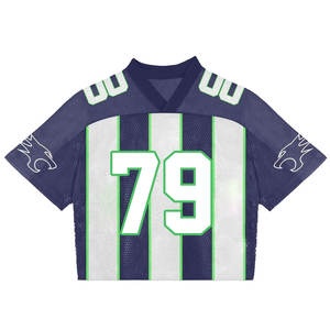 Camiseta de fútbol americano de malla para hombre con número bordado, personalizada, de alta calidad, transpirable, estilo holgado - Product Image 5
