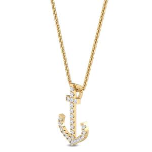 Colgante de Joyería de Oro Amarillo de 18K con Diamante Cultivado en Laboratorio de 0.11 CTW, Elegante y Moderno para Mujer - Product Image 4
