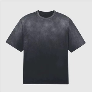 Camiseta de Algodón Tie Dye Extra Grande para Hombre, Manga Corta, Cuello Redondo, Corte Regular, Color Sólido, Estilo Casual, Tejido de Punto - Product Image 1