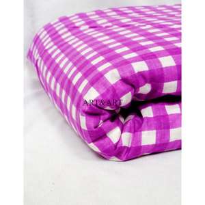 เสื้อผ้าแฟชั่นน้ำหนักเบา พิมพ์ลายบล็อกด้วยมือ ลายสี่เหลี่ยม สำหรับตกแต่งบ้าน สวมใส่สบาย เหมาะสำหรับผู้หญิงและเด็กผู้หญิง ตัดเย็บด้วยผ้าคุณภาพสูง - Product Image 2