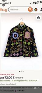 Veste en velours Suzani personnalisée de Juliana Barros-Nitin Exports, réversible, rembourrée en coton, prête pour l'hiver - Product Image 1