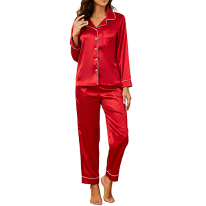 Servicio OEM, Conjunto de Pijama de Seda Suave y Cómodo para Mujer, Ropa de Dormir, Ropa de Casa, Diseño de Ropa de Noche - Product Image 2