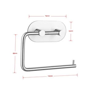 Ensemble d'accessoires de salle de bain en acier inoxydable SUS304 haute résistance, crochets adhésifs sans perçage, comprend un crochet porte-serviettes - Product Image 5