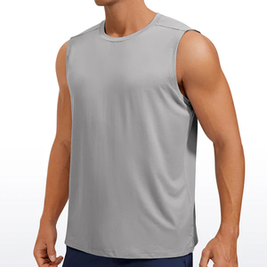 Camiseta sin mangas para hombre, ecológica, de algodón, transpirable, de secado rápido, para gimnasio, entrenamiento, ajuste muscular, formal, playera informal para la playa - Product Image 4