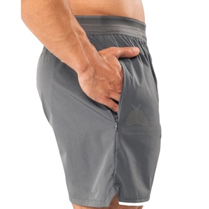 Short de course Short de sport personnalisé de haute qualité pour hommes Short de sport en tissu éponge avec logo à motif solide Style de fitness décontracté - Product Image 5