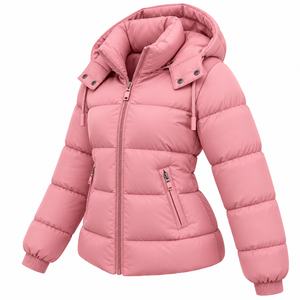 Chaqueta Acolchada para Mujer con Logotipo Personalizado, Chaqueta de Invierno con Capucha, Chaqueta de Burbujas, Ropa de Abrigo de Color Sólido, Chaqueta Acolchada Personalizada para Mujer - Product Image 5