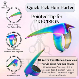 New Trendy Hair Extensions Remover <b>Pliers</b> <b>Set</b>, Micro Beads Hair Loop Tool Stainless Steel Packed In Soft Case Hair Parting Tools - Product Image 6