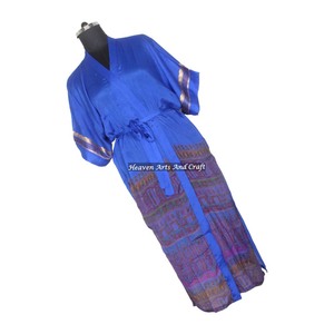Robe de soirée africaine KL017 pour femmes, robes ethniques, longues robes kaftan kimono pour femmes, meilleure fabrication de robes pour femmes, kimono indien - Product Image 1
