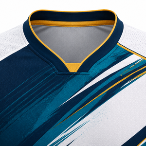 Maillot de football personnalisé pour homme, à manches courtes, géométrique, respirant et sublimé - Product Image 4