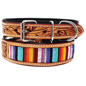 New Arrival Premium Quality Leather Padded Dog Collar With Golden <b>Stud</b> Work Manufacturer All Sizes Available Supplier - Product Image 4