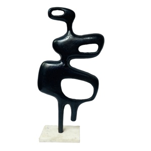 Black Modern Nordic Sculpture Unique Home Decorative Metal Aluminium Abstract Art <b>Statue</b> Handmade Tabletop Figure Sculpture - Product Image 1