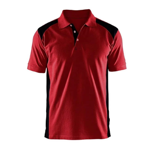 Chemise polo pour homme, coupe ajustée, logo imprimé OEM, jersey doux, respirant, séchage rapide, combinaison de couleurs, décontractée pour le travail en extérieur - Product Image 3