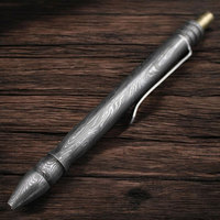 Stylo d'écriture en acier de Damas, instrument d'écriture de bureau haut de gamme pour les professionnels et les entreprises