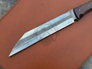 Couteau Viking Seax en acier à haute teneur en carbone forgé à la main, lame de 9,5 pouces, manche en bois, ambidextre, couteau médiéval de collection - Product Image 4