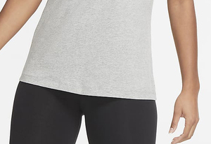 Camisetas de Manga Corta para Mujer, Corte Ajustado, 100% Algodón, Transpirables, con Logotipo, Tejido Jersey, para Yoga, Cuello Redondo, Color Sólido - Product Image 5