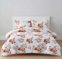 Ensemble de draps en satin T-200, 100% coton, tissé uni, respirant, toutes saisons, style simple, pour usage domestique