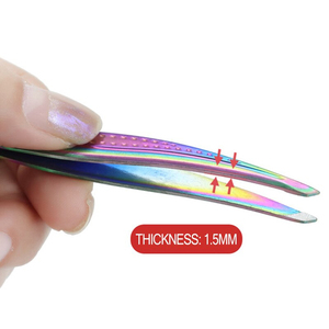 Pinzas Angulares de Acero Inoxidable para Cejas, Depilación Facial, Recortador de Cejas, Pinza para Pestañas, Herramienta de Belleza y Maquillaje - Product Image 3