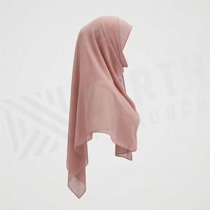 Hiyab de Chifón de Color Sólido para Mujer, Transpirable, para Uso Diario, Pañuelo Islámico - Product Image 3